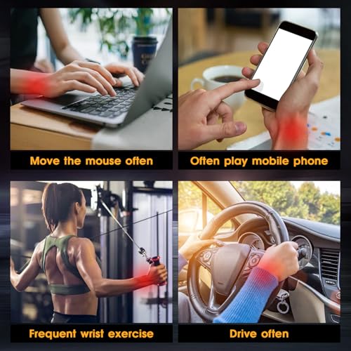 JIN BD Auto-Start Wrist Ball, Gyroscopic Desk Toy & Wrist Trainer（Black LED Light Model）
