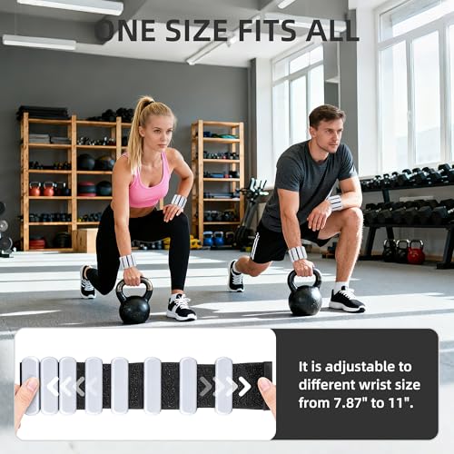 Wrist Ankle Weights for Women Men Workouts, 2lbs per Pair - color: Grey