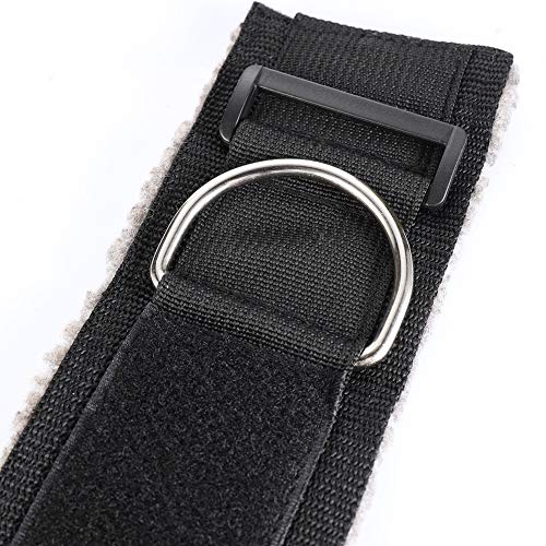 Ankle Straps For Cable Machine Kickbacks, Glute Workouts, Lower Body Exercises,Leg Extensions, Hip Abductors,Adjustable Leg Straps with Fleece Lined Padding - color: Dark Grey 2 Pack