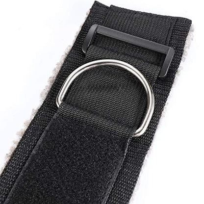 Ankle Straps For Cable Machine Kickbacks, Glute Workouts, Lower Body Exercises,Leg Extensions, Hip Abductors,Adjustable Leg Straps with Fleece Lined Padding - color: Dark Grey 2 Pack