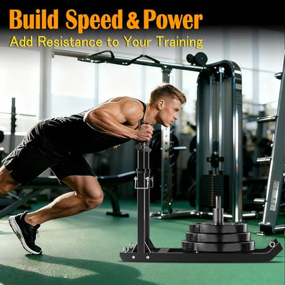 GanFindX Workout Weight Sled for Speed & Athletic Strength Training - color: Dark