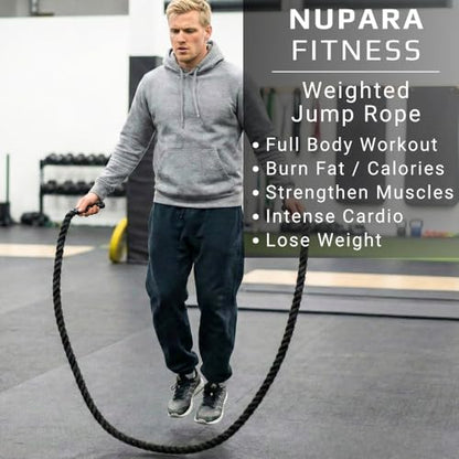 Weighted Jump Rope for Men and Women | Heavy Jump Rope for Fitness, Strength, Cardio, Muay Thai, MMA, Boxing, and Weight Loss. 2.4lb to 5lb.. - color: 4.7LB 9.2 ft