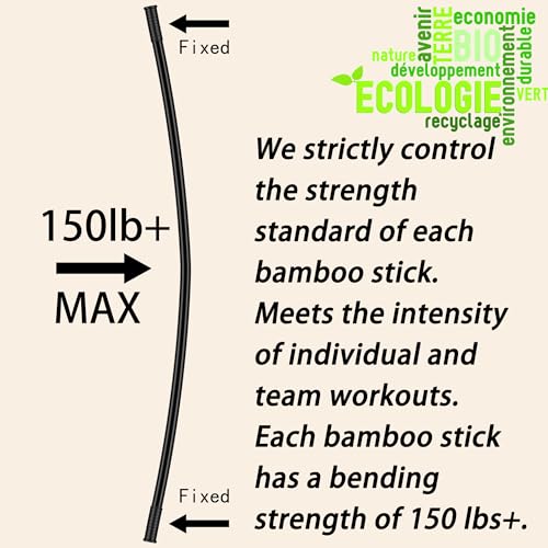 Yoga Stick with Soft Ends-Stretching Stick-Workout Stick Exercise Bar-Pilates Stick-Balance Fitness Stick-Yoga Dowel Rod Shoulder Movement- Physiotherapy Stick（Soft-Touch Matte Black 5ft）