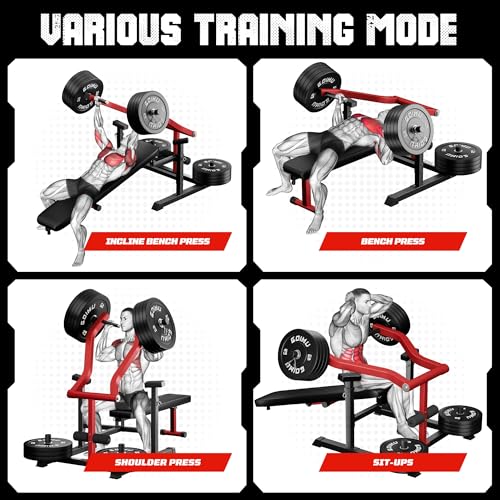 Chest Press Machine, Z1-PRO Weight Bench Press Machine with Independent Arms, Adjustable Flat Incline Bench Press for Chest, AB Workout Home Gym Equipment