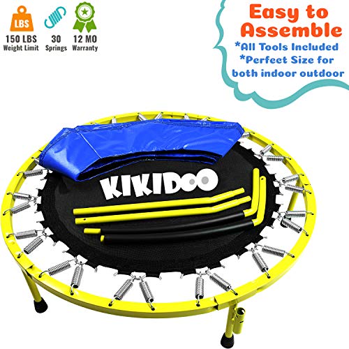 Toddler Trampoline with Handle - 36" Kids Trampoline with Handle - Mini Trampoline w/Sturdy Frame, Coil Spring, Safety Padded Cover -Heavy Duty Mini Trampoline Indoor Outdoor Toddler Trampoline