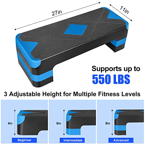 Adjustabl Aerobic Stepper Fitness Step Platform Health Workout for Sports Training