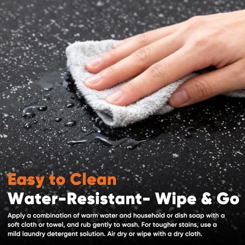Sweetcrispy Interlocking Foam Floor Tiles - color: Black - Rubber - 6 Pcs - 24 Sq ft, size: 6 Pcs (24 Sq Ft)