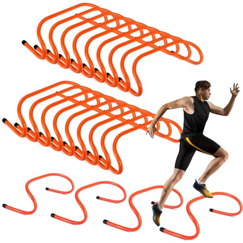 Wettarn 18 Pcs 6" Speed Training Hurdles Mini Agility Hurdles Bulk - color: Orange