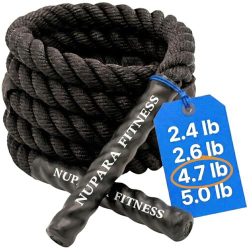 Weighted Jump Rope for Men and Women | Heavy Jump Rope for Fitness, Strength, Cardio, Muay Thai, MMA, Boxing, and Weight Loss. 2.4lb to 5lb.. - color: 4.7LB 9.2 ft