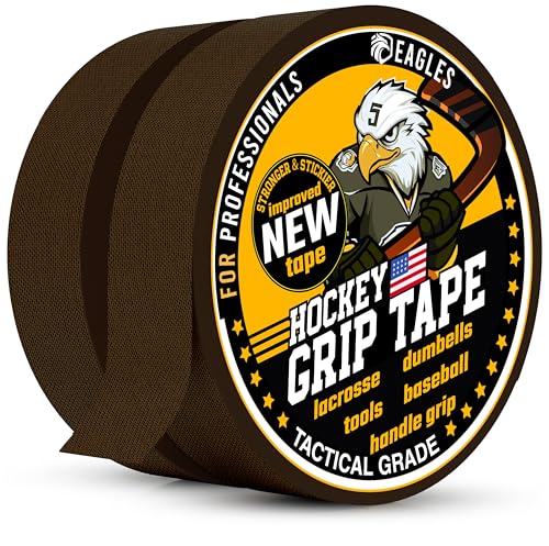 Tactical Grip Camo Tape 1" Gun Grip Tape for Rifle, Firearm, Knife Handle, Magazine, Tool, Bow, Camping Gear, Hockey, Lacrosse Baseball & Softball Bats, Pullup Bars Non-Reflective Weather-Resistant - color: Dark Brown