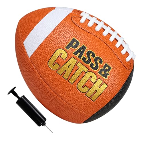 PassCatch Training Football, Enhance Passing Catching Skills, Official & Youth Size(with Pump)