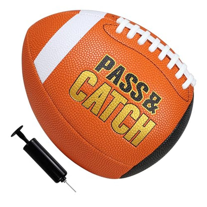 PassCatch Training Football, Enhance Passing Catching Skills, Official & Youth Size(with Pump)