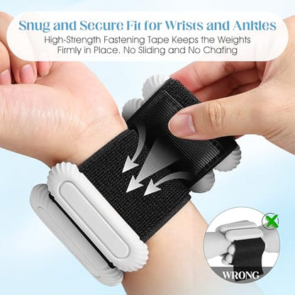 Wrist Weights for Women & Men, 2lb Silicone Wrist Ankle Weights - color: Grey
