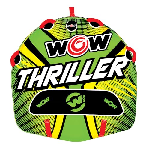 Wow Sports Thriller Towable Deck Tube for Boating Adults, Tubing Boat Inflatable for Water Sports - size: 1 person