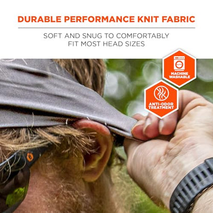 Ergodyne Chill-Its 6634 Cooling Headband, Sports Headbands for Men and Women, Moisture Wicking - color: Gray