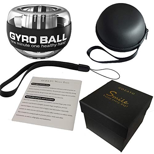 Auto-Start Wrist Power Gyro Ball with LED Lights, Wrist Strengthener and Forearm Exerciser for Stronger Arm Fingers and Muscle - color: Colourful Light-Transparent