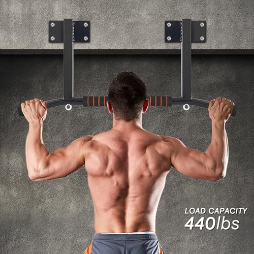 Wall Mount Pull Up Bar Wall Mounted Body Press Pull Up Bar Gym Chin-Up for Upper Body Workout