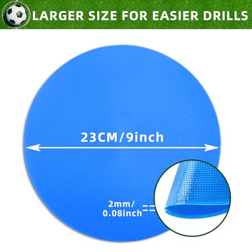 Spot Markers 9/10 Inch Floor dots Non-Slip Rubber Agility Markers Flat Field Cones for Gym/PE Soccer Football, Basketball Training Markers,School Activities, Exercise Drills, Dance Practice