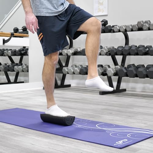 OPTP AXIS Firm Density Foam Roller – Half-Round, Black, 12" X 3" - color: Black - 12" X 3" Half-round