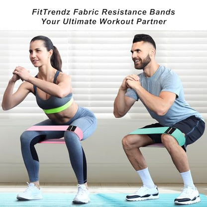 Resistance Bands for Legs and Butt Exercise Bands, Non Slip Elastic Fabric Bands 3 Levels Loop Workout Bands for Women Squat Glute Hip Training, Set of 3 Pack
