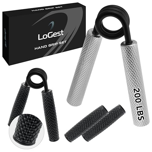 Logest Metal Hand Grip Strengthener 100LB-350LB No Slip Heavy-Duty Grip Strengthener with Gift Box, Great Wrist & Forearm Hand Exerciser, Home Gym, Hand Gripper Grip Strength Trainer