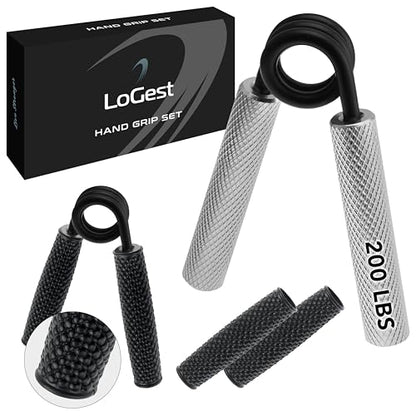 Logest Metal Hand Grip Strengthener 100LB-350LB No Slip Heavy-Duty Grip Strengthener with Gift Box, Great Wrist & Forearm Hand Exerciser, Home Gym, Hand Gripper Grip Strength Trainer