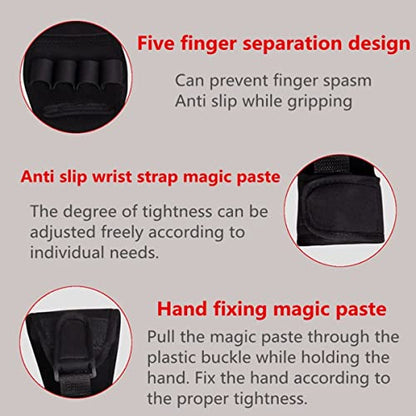 ALisasin Finger Rehabilitation Train Auxiliary Gloves Splint Finger Recovery Grip Impairment Fitness equipment grip Hand Wrist Support (Breathable)