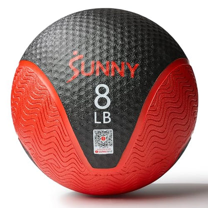 Sunny Health & Fitness Medicine Ball with Premium Dual Textured Grip - size: 8 LB