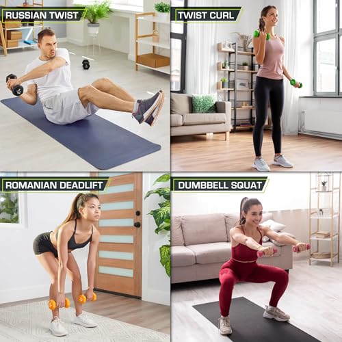 ProsourceFit Neoprene Dumbbell Coated for Non-Slip Grip - size: 6-Pound