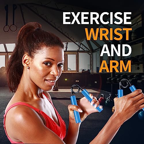 Grip Strength Trainer Set, 6 Pack, 50-350LB, Wrist Forearm Strengthener, Metal No Slip, Hand Grip Gripper Strengthener for Strength Training and Exercise, Hand Workout Squeezer Grip Strength - color: Blue,150lb