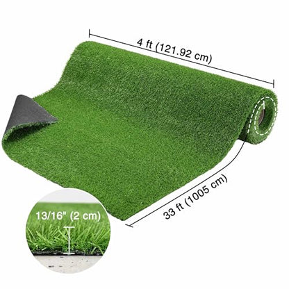 Yescom 4x33FT Gym Turf Artificial Grass Rug Exercise Mat for Sled Track Flooring - size: 0.8"H-4'x33'(130Sq.Ft)