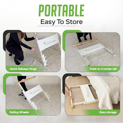 Portable Folding Exercise Bar for Barre, Balance and Ballet Home Workouts, Strong Freestanding Stable Design