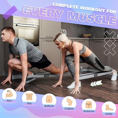 9 Pcs Fabric Resistance Band Set for Women, Booty & Glute Workout Bands with 6 Fabric + 3 Ankle Straps Non-Slip for Training, Yoga, Fitness, Gym & Pilates with Carry Bag