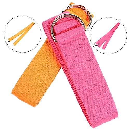 Happyyami 2pcs Yoga Stretching Belt Yoga Bands Resistance Straps Glute Bands Exercise Resistance Bands Training
