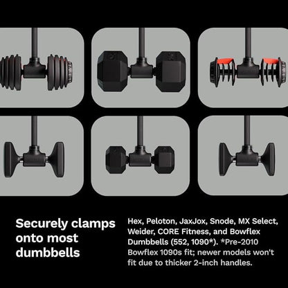 Jayflex Hyperbell Dumbbell Converter - Convert Dumbbells to Barbell Set and Kettlebell for Home Fitness - Adjustable & Up to 200 lb Capacity Weight Barbell for Weight Lifting - color: Barbell