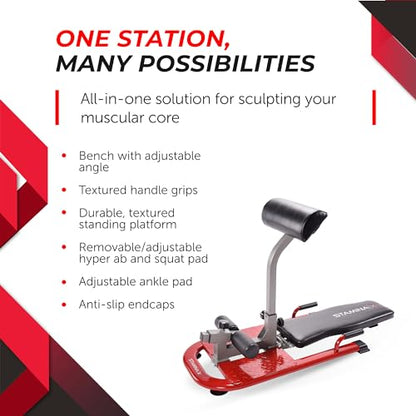 Stamina X 4-in-1 Adjustable Fitness Bench, for Strength Training