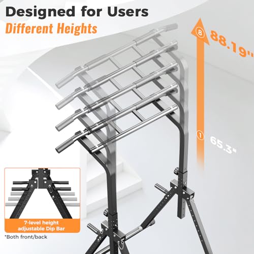 ZENOVA Pull Up Bar, Multi-Function Pull Up Dip Bar Station, Home Gym Workout Strength Training Equipment for Men Women Muscle Building