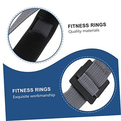 POPETPOP 2Pcs Adjustable Gymnastic Rings with Suspension Straps Premium Strength Training Equipment for Indoor and Outdoor Workouts Suitable for Men Women