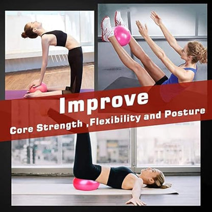 Pilates Ring Set 15PCS Pilates Equipment Set with Adjustable Ankle Wrist Weights,Yoga Ball,Figure 8 Resistance Band,Tape Measure,Pilates Bands & Accessories,Pilates Ring and Ball Set (Pink)