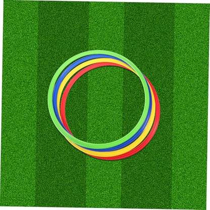 4pcs Soccer Training Equipment Plastic Agility Squares Jumping Rings for Enhanced Coordination and Agility Improvement