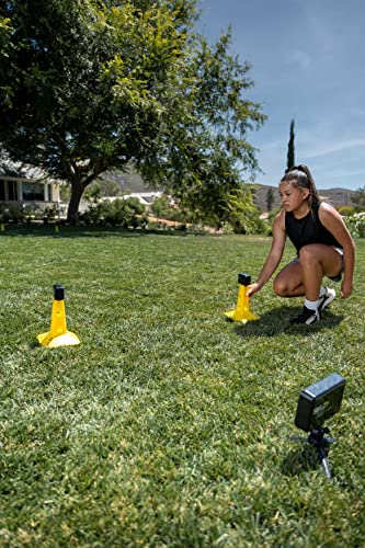 SKLZ 6X Ultra Durable Agility Hurdles - for Athletes of All Skill Levels,6pk of 6-in Tall Hurdles,Bright Yellow Color,Made of Durable, Composite Materials,Easy to Set up & Transport,Comes w/Carry Bag