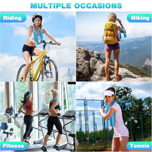 MENOLY 30 Packs Cooling Towels Bulk Cooling Towels for Neck and Face Gym Workout Cooling Neck Rags for Sports Yoga Soft Microfiber Breathable Sweat Rags for Hiking Running Fitness