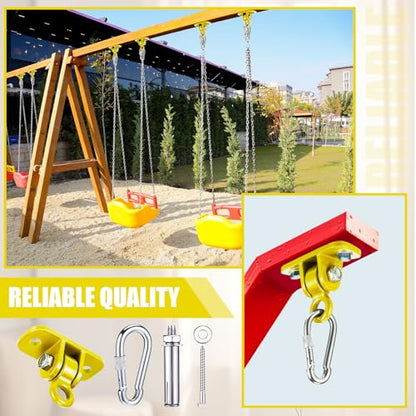 Tandefio 6 Sets Swing Hanger with Swingset Accessory, Yellow - color: Gold