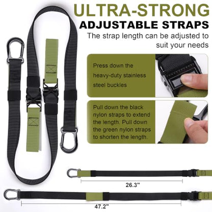 Home Resistance Training Kit with Adjustable Suspension Straps for Workouts - color: Army Green