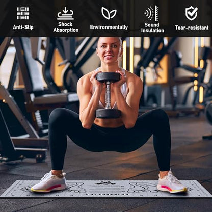 31.5'' X 13.8'' Non-Slip Squat Mat with Foot Position, Pro-Grade Exercise Mat Great for Squats, Leg and Lunges, Improving Muscle Activation, Versatility and Safety, Ideal for Home Fitness Enthusiasts - color: Grey