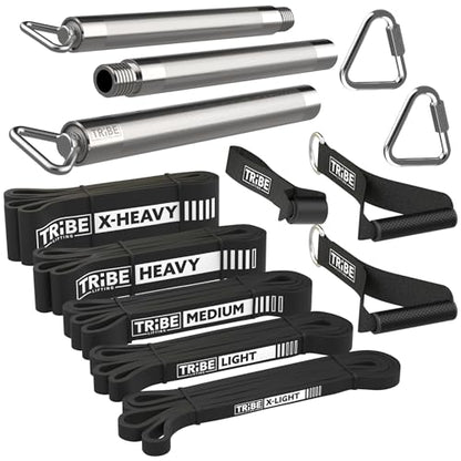 Long Resistance Bands Set, 5 Pull Up Assistance Bands for Working Out - color: Black 3
