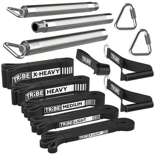 Long Resistance Bands Set, 5 Pull Up Assistance Bands for Working Out - color: Black 3