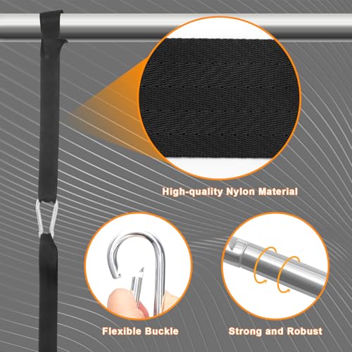 2 Packs Battle Rope Anchor Strap Kit Accessories for Home Gym Outdoor Muscle Workout Equipment,Carabiners with 4 Durable Straps and 2 Heavy Duty Carabiner, Home Gym Equipment