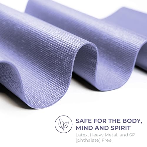 Voyage Yoga Mat, 10 Pack, 72" x 24" Professional Studio and Gym Bulk Yoga Mats, 5mm Thick, Durable, Anti-Tear, Non Slip Fitness and Exercise Mats - color: Peri Purple