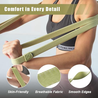 VRTX Fabric Resistance Bands for Men & Women | Long Exercise Band for Workout, Stretch, Yoga, Full Body Training | Soft Mesh Cloth, Non-Slip, High Durability Elastic Straps